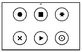 Symbol associated to each button