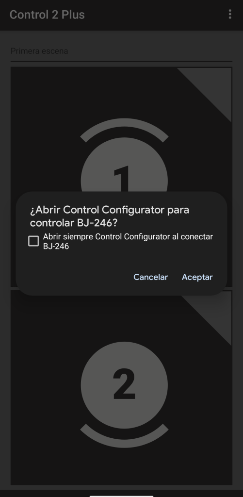 Aviso Conectar mando