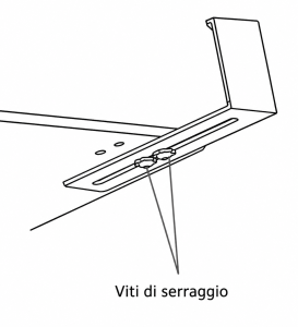 Allentare le pinze di fissaggio.